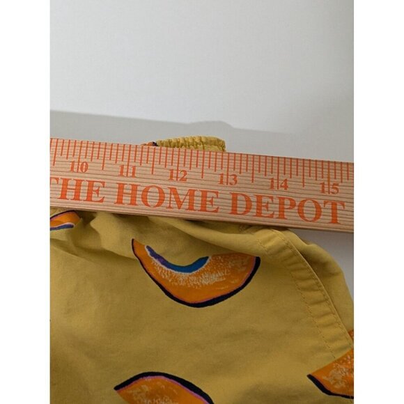 Patagonia Melon Printed 6” Baggies Mens Size XS Yellow Mesh Lined Swim Trunks - Picture 9 of 12